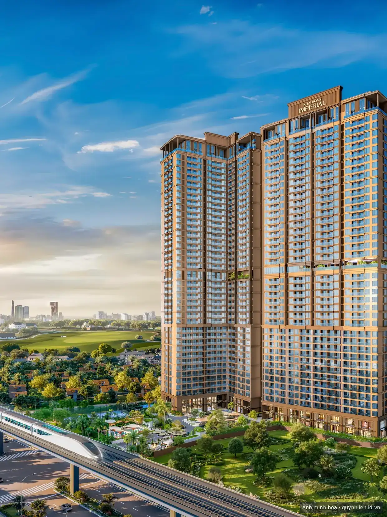 Mặt đứng tháp căn hộ Khải Hoàn Imperial